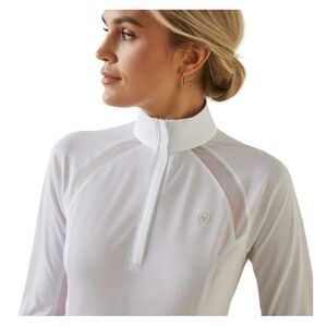 Ariat Pro Series Sunstopper 2.0 Mesh Panel 1/4 Zip Lightweight Top XS Horse Show